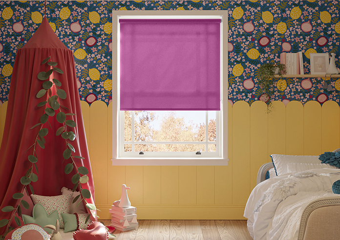 Trapani, Magenta - Roller Blind - Image 3